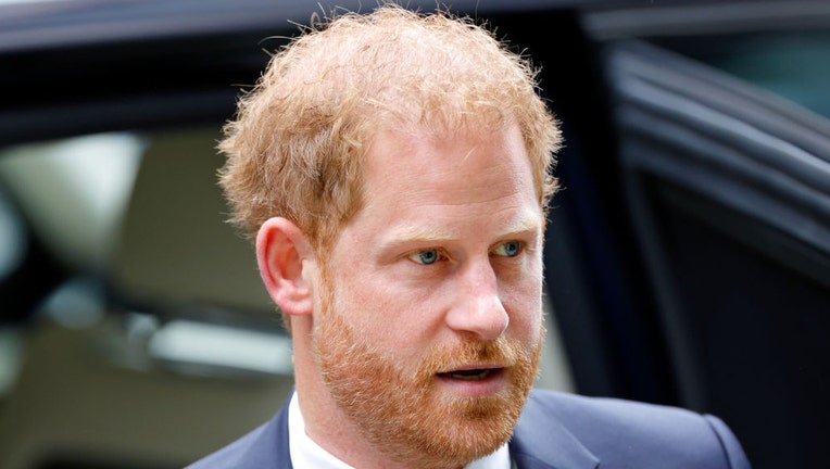 FILE - Prince Harry, Duke of Sussex, arrives to give evidence at the Mirror Group phone hacking trial at the Rolls Building of the High Court on June 6, 2023, in London, England. (Photo by Max Mumby/Indigo/Getty Images)