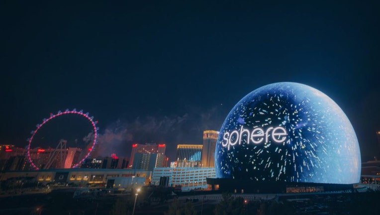 Las Vegas Sphere illuminates for the 1st time on July 4