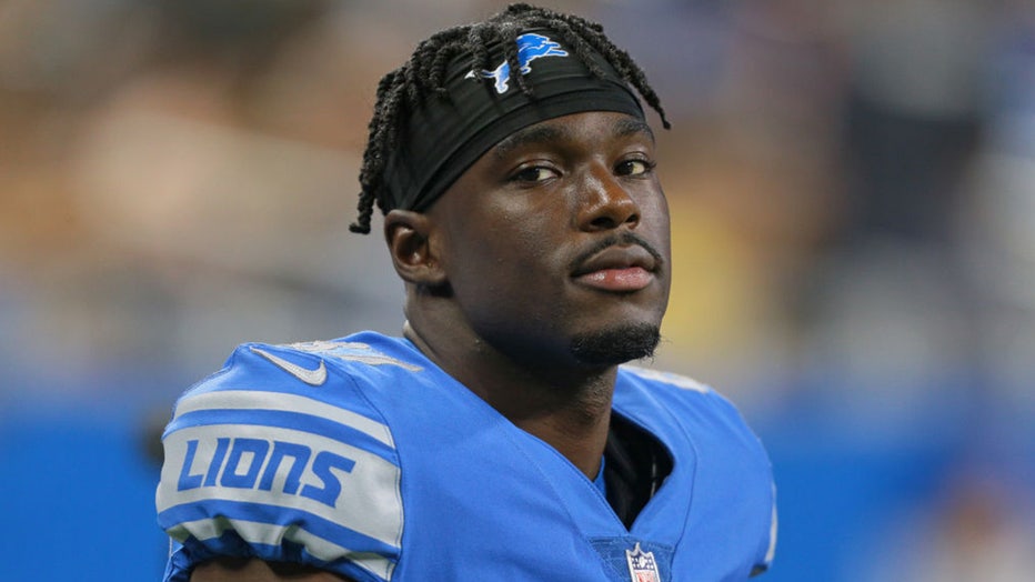 Indianapolis Colts vs Detroit Lions Detroit Lions wide receiver Quintez  Cephus (87) is seen during t