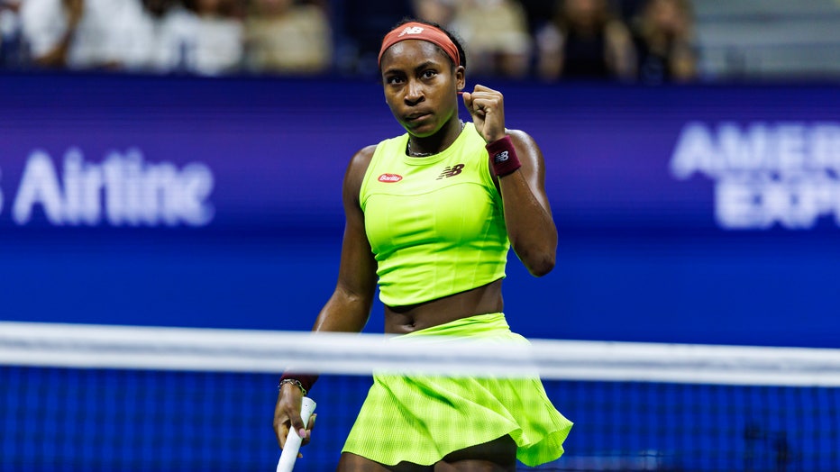 Climate protester glues feet to floor at US Open, interrupts Coco