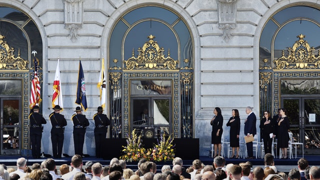 Biden praises Feinstein as defender of American values at San Francisco memorial