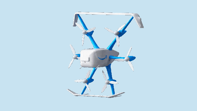 Amazon’s newest Prime Air drone, the MK30, is pictured in a provided image. (Credit: Amazon)