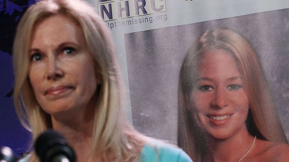FILE - Beth Holloway participates in the launch of the Natalee Holloway Resource Center on June 8, 2010, in Washington, D.C. The non profit resource center was founded by Holloway and the National Museum of Crime & Punishment and was created to assist families of missing persons. (Photo by Mark Wilson/Getty Images)