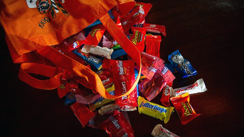 Halloween candy is pictured in a file image. (Photo by Derek Davis/Portland Press Herald via Getty Images)