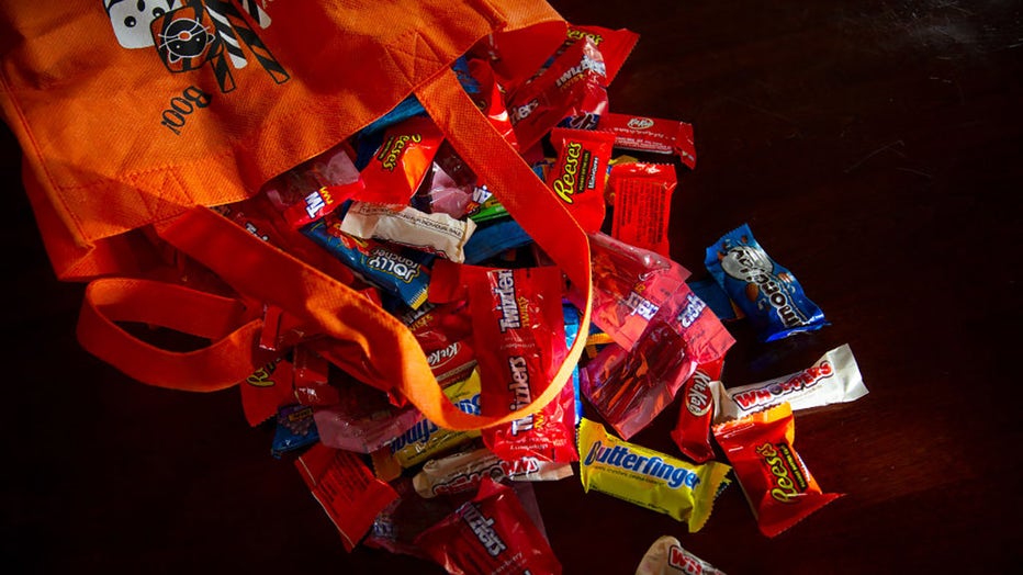 FILE - Halloween candy is pictured. (Photo by Derek Davis/Portland Press Herald via Getty Images)