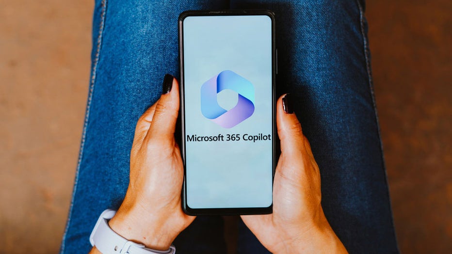 FILE - In this photo illustration, the Microsoft 365 Copilot logo is displayed on a smartphone screen. (Photo Illustration by Rafael Henrique/SOPA Images/LightRocket via Getty Images)