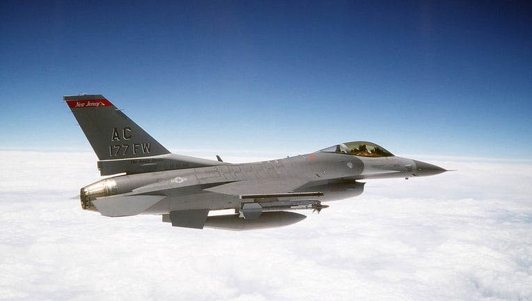 An F-16 from Tyndall Air Force Base, Florida, one of several U.S. aircraft capable of carrying nuclear weapons. (Photo by Don Taggart/US Air Force/Getty Images)