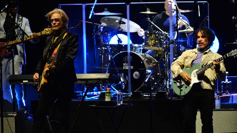 FILE - Daryl Hall and John Oates perform on stage at Hard Rock Live in the Seminole Hard Rock Hotel & Casino on Sept. 22, 2021, in Hollywood, Florida. (Photo by Johnny Louis/Getty Images)