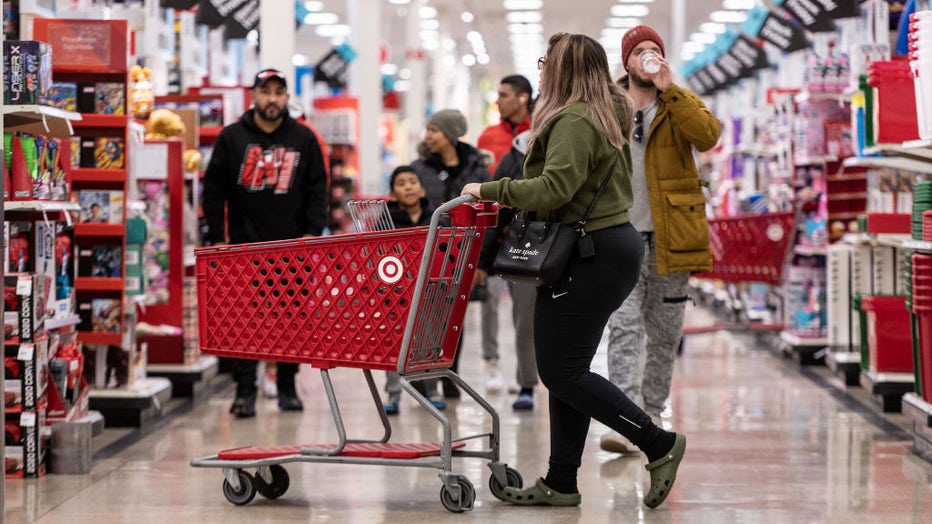 FILE - Shoppers at a Target store on Black Friday in Chicago, Illinois, US, on Friday, Nov. 25, 2022. Photographer: Christopher Dilts/Bloomberg via Getty Images