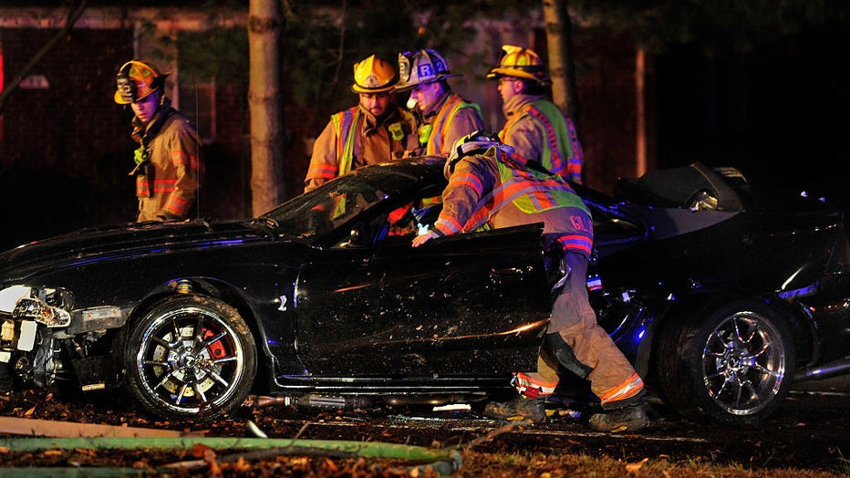 FILE - A fatal car crash on Christmas night 2014 in Colesville, MD. (Photo by Michael S. Williamson/The Washington Post via Getty Images
