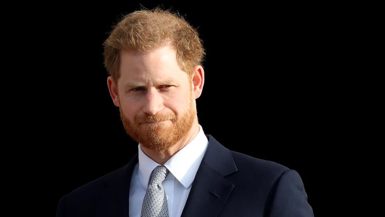 FILE - Prince Harry, Duke of Sussex, the Patron of the Rugby Football League hosts the Rugby League World Cup 2021 draws for the mens, womens and wheelchair tournaments at Buckingham Palace on Jan. 16, 2020, in London, England. (Photo by Chris Jackson/Getty Images)