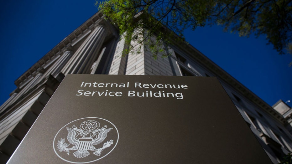 FILE - The Internal Revenue Service (IRS) building stands on April 15, 2019, in Washington, D.C. (Photo by Zach Gibson/Getty Images)