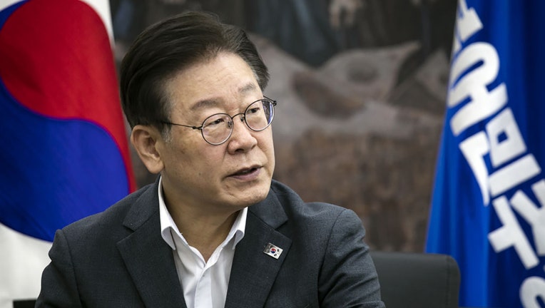 FILE - Lee Jae-myung, leader of the Democratic Party, at his office at the National Assembly in Seoul, South Korea, on Aug. 24, 2023. Photographer: Woohae Cho/Bloomberg via Getty Images