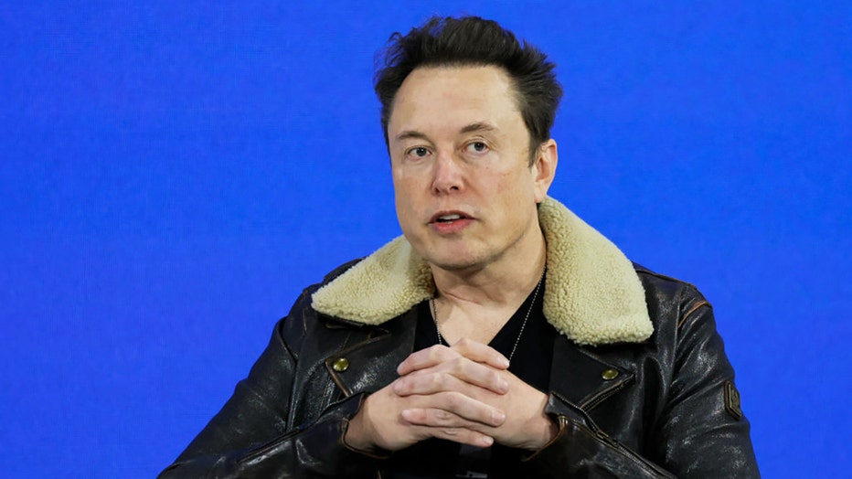 FILE - C.E.O. of Tesla, Chief Engineer of SpaceX and C.T.O. of X Elon Musk speaks during the New York Times annual DealBook summit on Nov. 29, 2023, in New York City. (Photo by Michael M. Santiago/Getty Images)