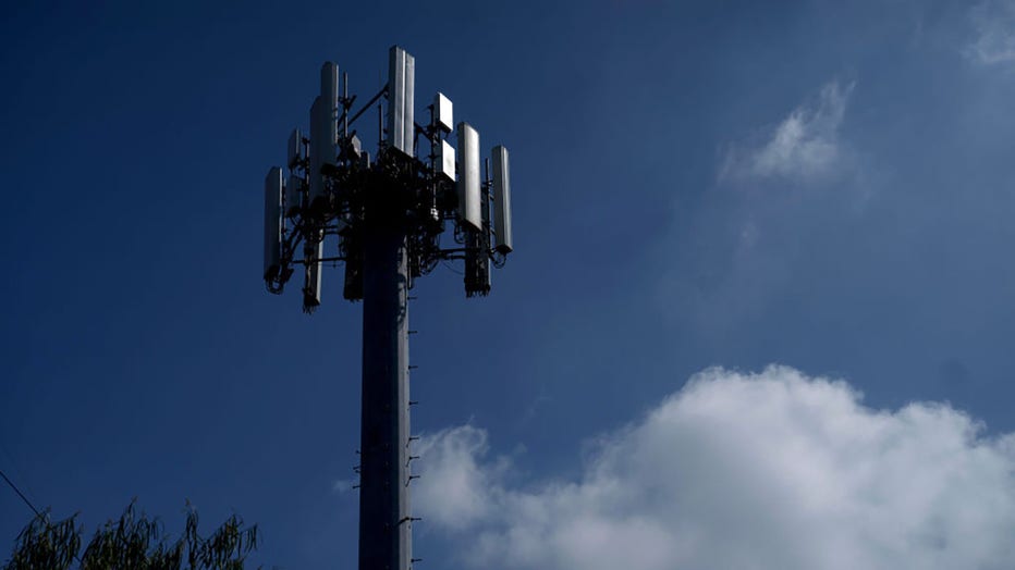 FILE - A cellular tower is seen on Feb. 22, 2024, in Los Angeles, California. (Photo by Eric Thayer/Getty Images)