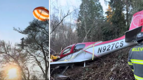 Bellevue plane crash: Parachute deployed by pilot before landing