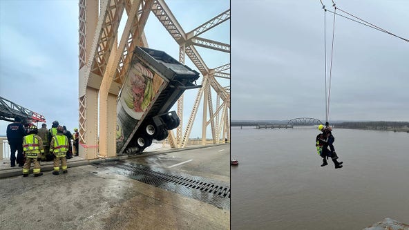 Louisville semi-truck accident: Cause revealed that left driver dangling from bridge