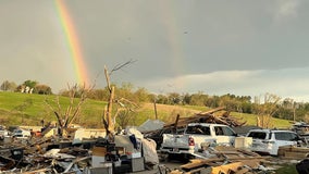 Rainbow provides breathtaking sight in Elkhorn amid Nebraska's tornado destruction