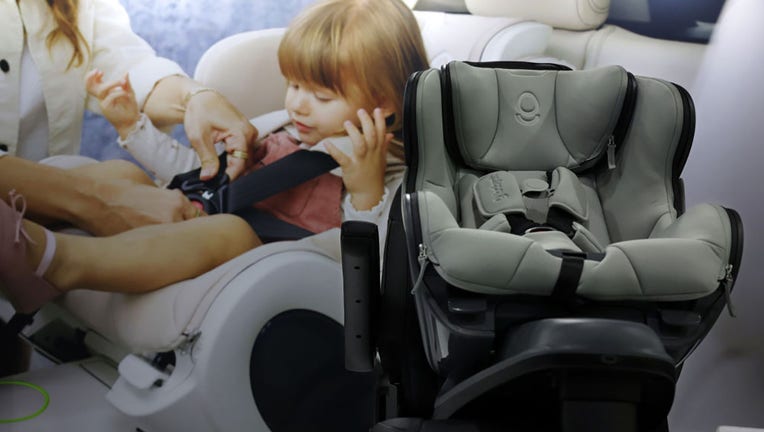 FILE - A car seat is on display at CES 2023 at Venetian Expo on Jan. 7, 2023, in Las Vegas, Nevada. (Photo by Alex Wong/Getty Images)
