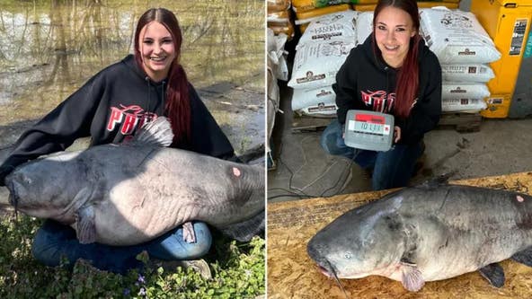 Teen's state fishing record officially certified after massive catfish catch: 'I started crying'
