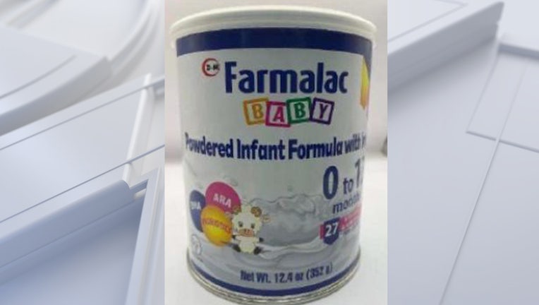 recalled baby formula farmalac 0-13