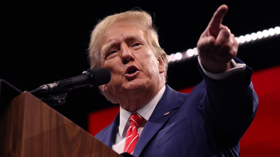 FILE - Former U.S. President Donald Trump speaks during the NRA ILA Leadership Forum at the National Rifle Association (NRA) Annual Meeting & Exhibits at the Kay Bailey Hutchison Convention Center on May 18, 2024 in Dallas, Texas. (Photo by Justin Sullivan/Getty Images)