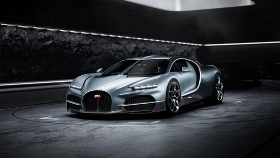 This expensive Bugatti has a bizarre steering wheel