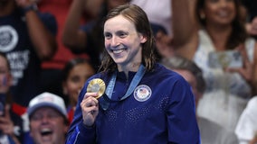 Paris Olympics: Katie Ledecky wins gold during 1,500-meter freestyle event