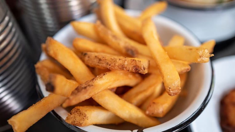 FILE - French fries are pictured in San Francisco, California, on April 10, 2022. (Photo by Gado/Getty Images)
