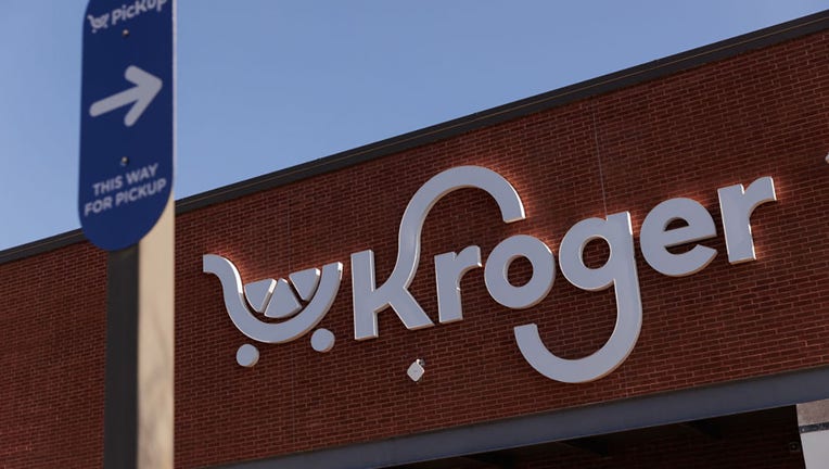 FILE - A Kroger grocery store in Dallas, Texas, on Feb. 21, 2024. Photographer: Shelby Tauber/Bloomberg via Getty Images