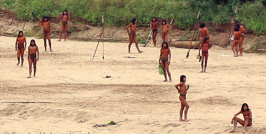 Rare video shows uncontacted Mashco Piro tribe in Amazon rainforest