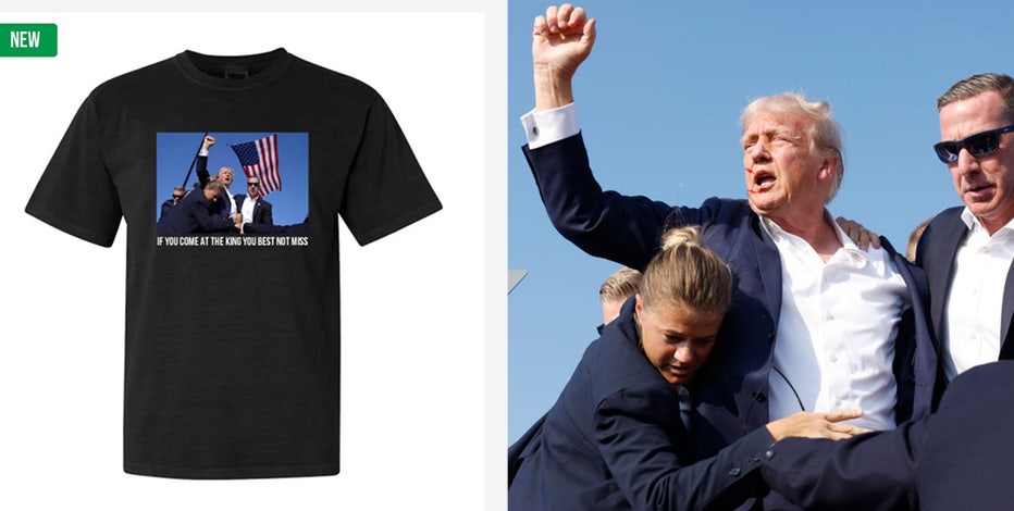 Trump shooting T-shirts already being sold online