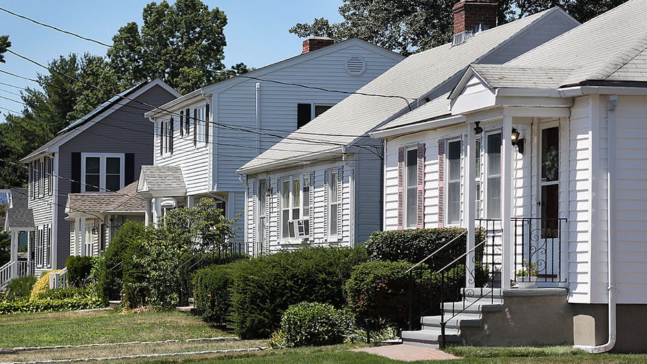 FILE - Single family homes in Arlington, Massachusetts, on July 19, 2022. (Photo by Suzanne Kreiter/The Boston Globe via Getty Images)