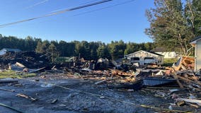 Maine explosion destroys 2 homes; 1 injured, cause under investigation