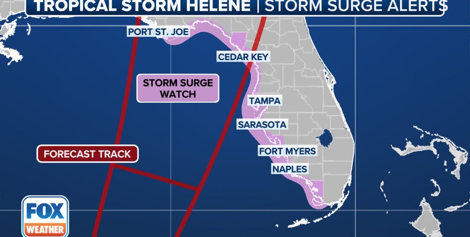 Mapped: Where Florida&rsquo;s Gulf Coast is susceptible to Helene storm 