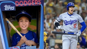 9-year-old Dodgers fan rocks Shohei Ohtani baseball card costume for Halloween