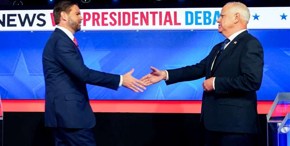 Watch live: Tim Walz, JD Vance face off in vice presidential debate