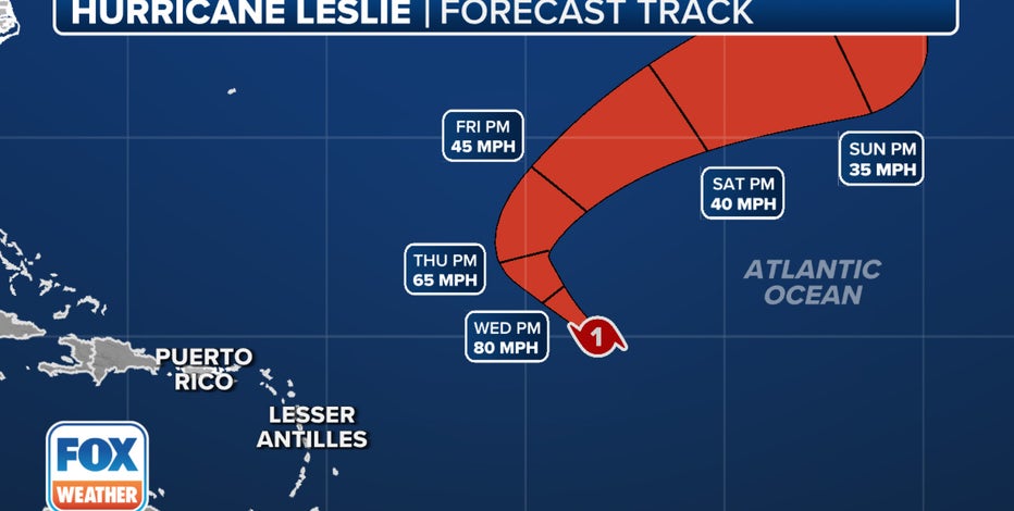 Hurricane Leslie path: Here's where it's headed