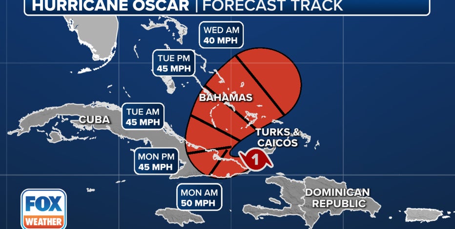 Hurricane Oscar makes second landfall in Cuba on Sunday after slamming Bahamas as Category 1