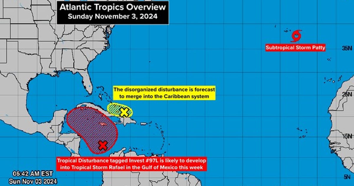 Disturbance in the Caribbean likely to become Tropical Storm Rafael ...