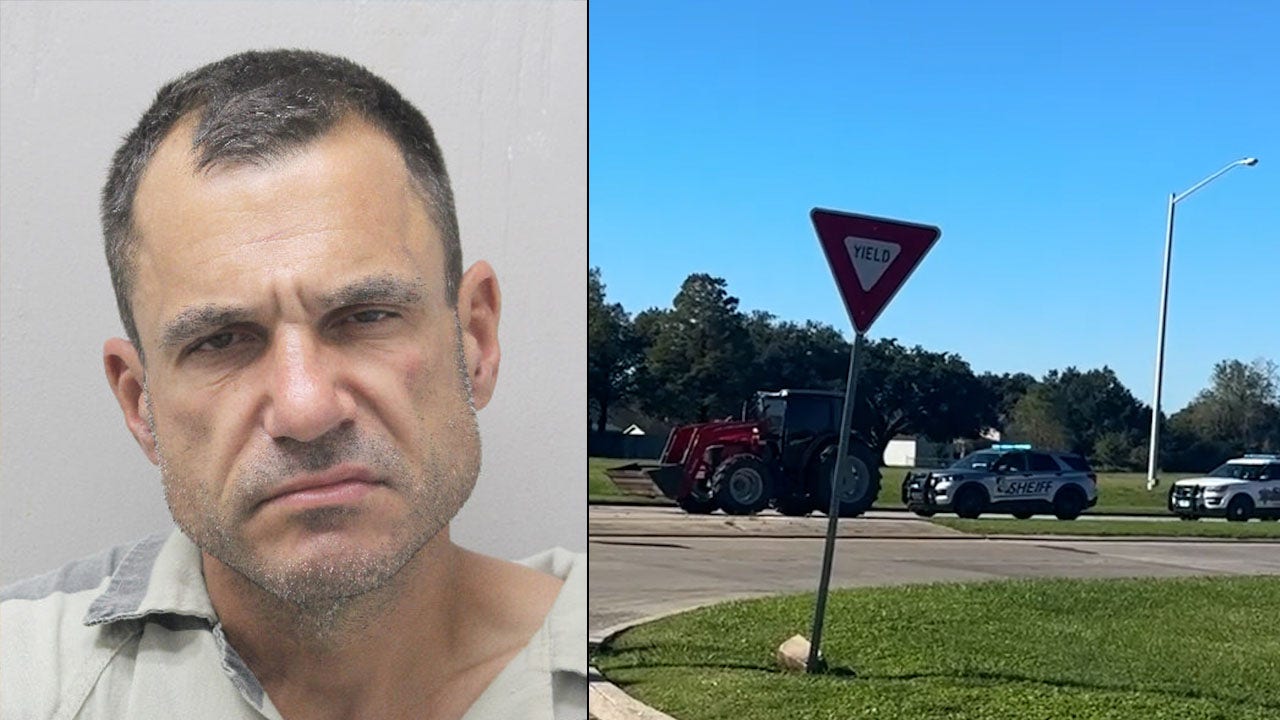 Watch police chase end with tractor takedown: ‘How far you gettin’ with that?’