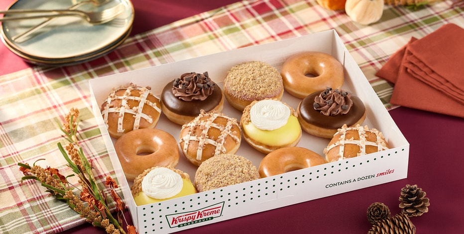 Krispy Kreme unveils Thanksgiving pie-inspired doughnuts for the