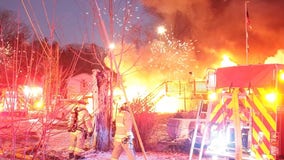 Watch: Fireworks, exploding propane tanks destroy multiple homes in Massachusetts