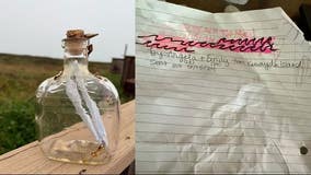 Message in a bottle makes it from Florida to Texas - and will keep going