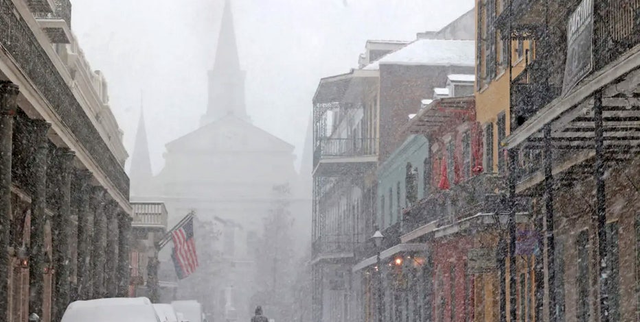 Snow blankets New Orleans, shattering record set in 1963