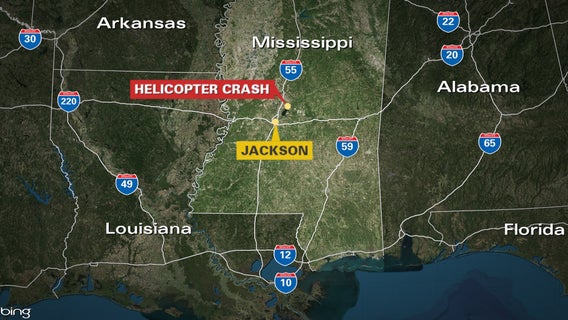 Medical transport helicopter crashes in Mississippi; at least 1 dead