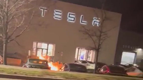 ATF, FBI investigate apparent arson attack at Kansas Tesla shop