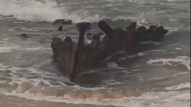 Ex-Tropical Cyclone Alfred exposes 130-year-old shipwreck in Australia