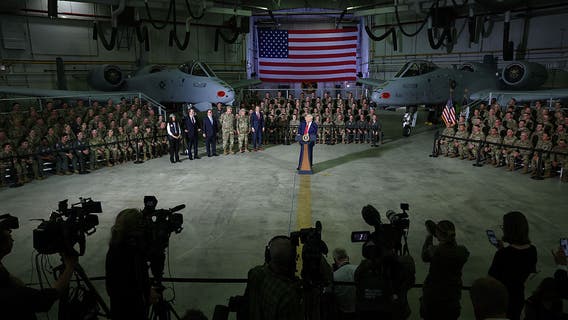 Trump delivers new fighter jets to Michigan base in surprise show of unity with Whitmer