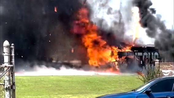 Watch: 'Call on Jesus' bus explodes in ball of flames